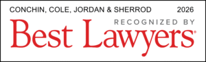 The logo from Best lawyers recognizing Conchin Cole Jordan & Sherrod as a best law firm in america