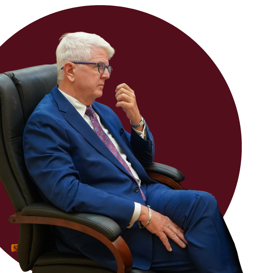 Car accident attorney in deep thought